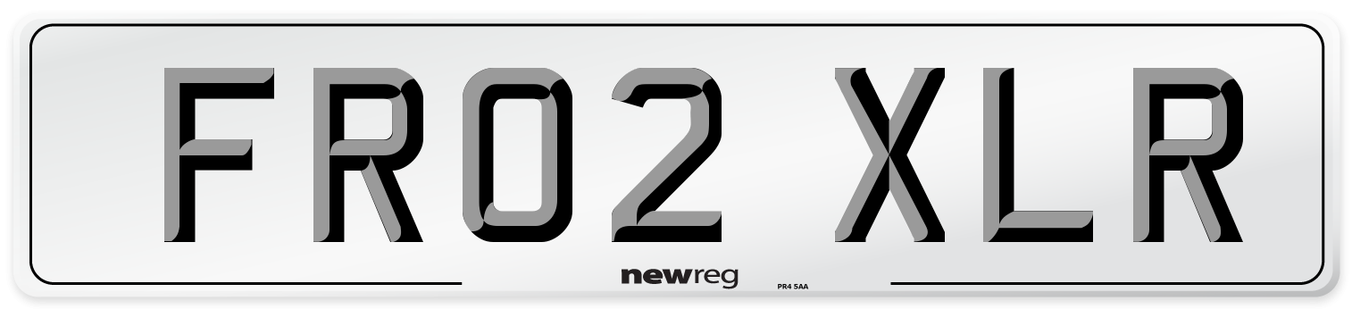 FR02 XLR Number Plate from New Reg